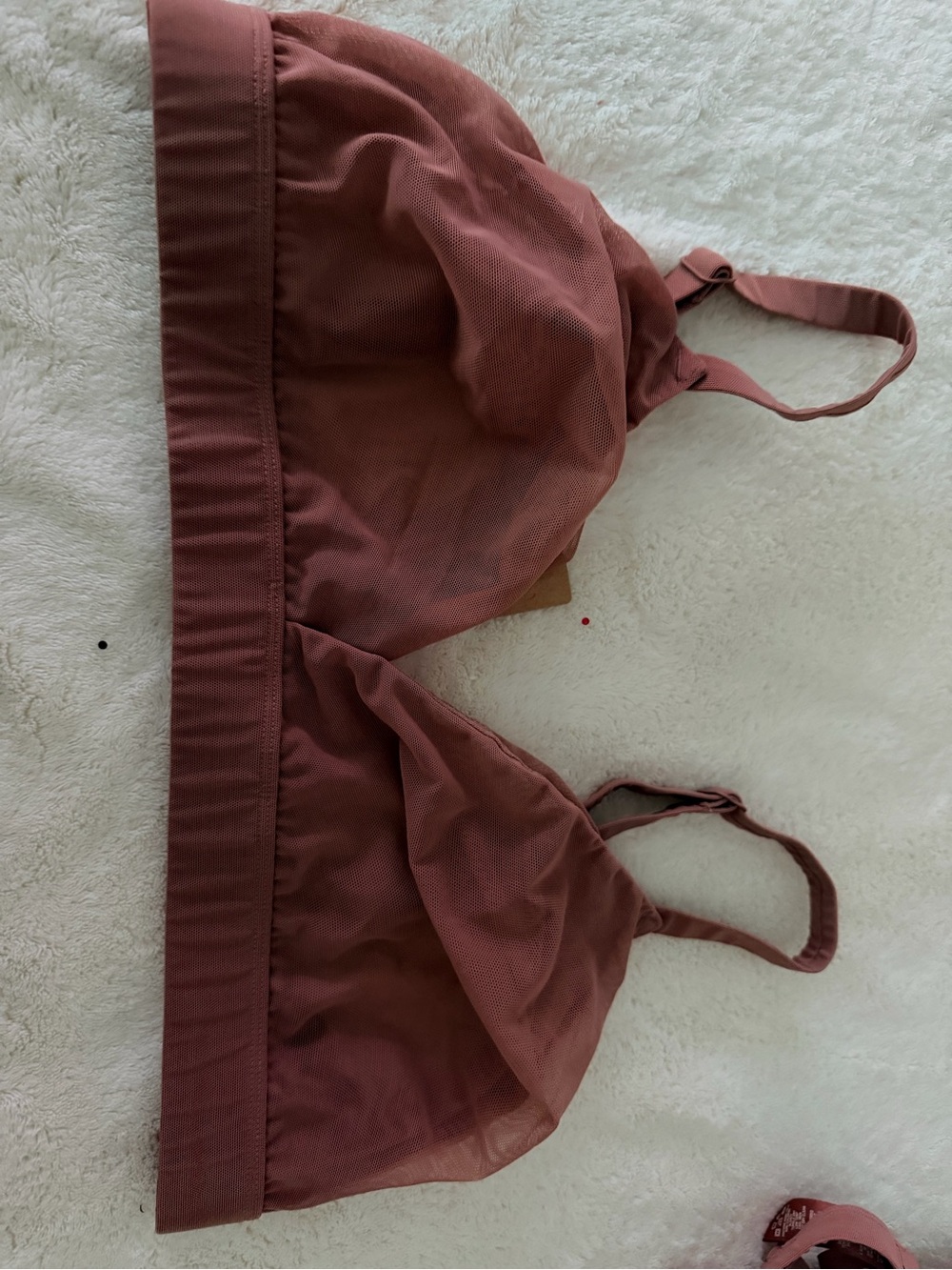 SKIMS Dusty Rose Wireless Mesh Bralette